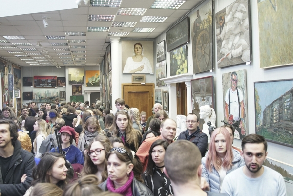 Открытие 38 Молодежной выставки МОСХ России на Беговой